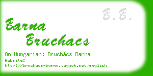 barna bruchacs business card