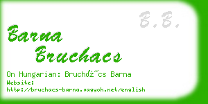 barna bruchacs business card